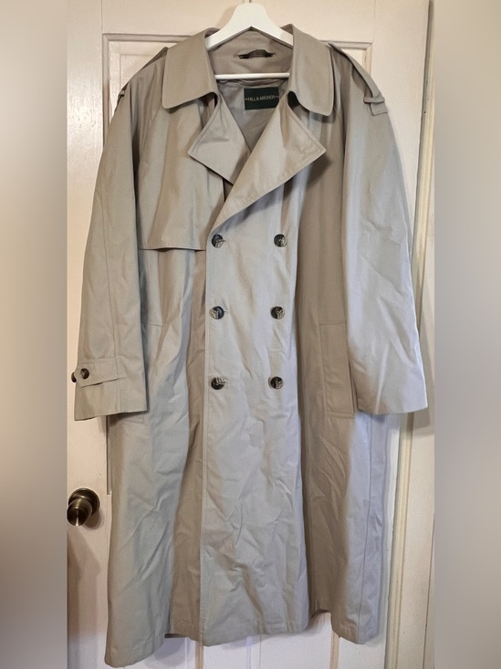 Hill & Archer Other - Classic Men’s Double-Breasted Trench Coat — Tan, 44, lined w zip out faux fur